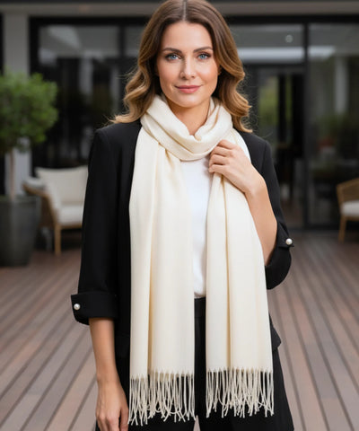 Comprar echarpe feminina de caxemira com franjas pashmina longa macia casual trabalho barato ANELLIMN