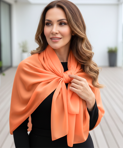 Echarpe De Seda Feminina Lisa Acetinada Elegante | Melina