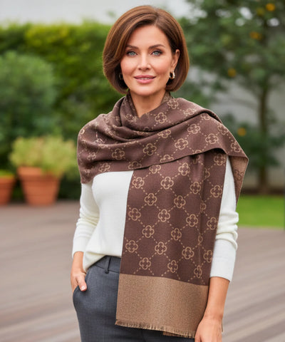 Echarpe Feminina Cachecol Estampado Floral Elegante | Lux