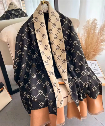 Echarpe Feminina Cachecol Estampado Floral Elegante | Lux