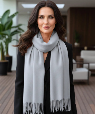 Comprar echarpe feminina cashmere premium elegante com franjas em promoção ANELLIMN
