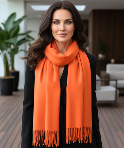 Comprar echarpe feminina cashmere premium elegante com franjas em promoção ANELLIMN
