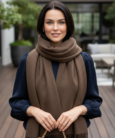Comprar echarpe feminina cashmere premium elegante com franjas em promoção ANELLIMN
