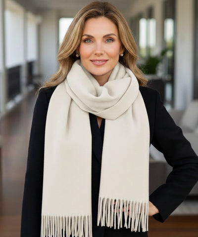 Comprar echarpe feminina cashmere premium elegante com franjas em promoção ANELLIMN
