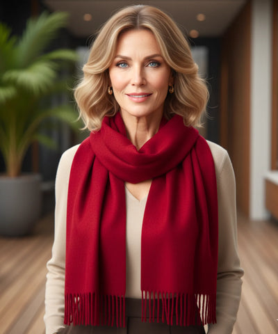Comprar echarpe feminina cashmere premium elegante com franjas em promoção ANELLIMN
