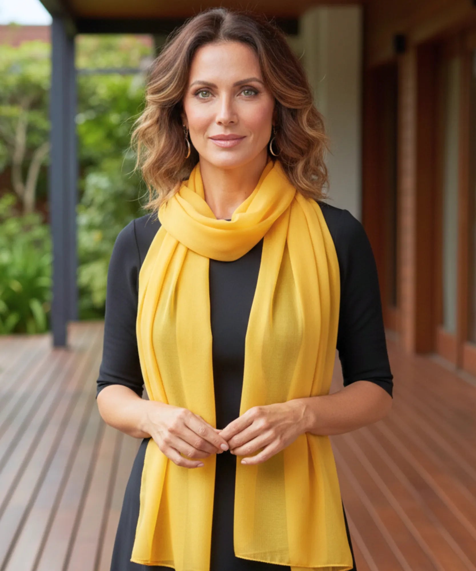 Comprar Echarpe Feminina de Seda Chiffon Elegante para Festa e Inverno barato ANELLIMN