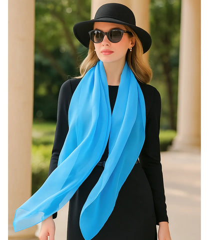 Echarpe Feminina de Seda Chiffon Elegante | Lizi
