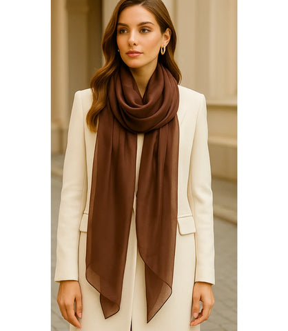 Echarpe Feminina de Seda Chiffon Elegante | Lizi
