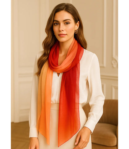 Echarpe Feminina de Seda Chiffon Elegante | Lizi