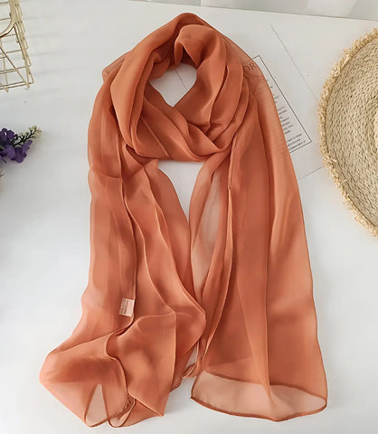 Echarpe Feminina de Seda Chiffon Elegante | Lizi
