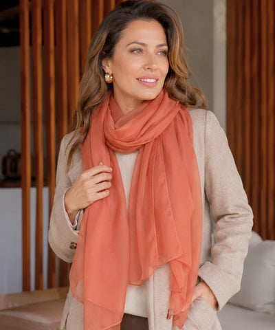 Comprar Echarpe Feminina de Seda Chiffon Elegante para Festa e Inverno barato ANELLIMN