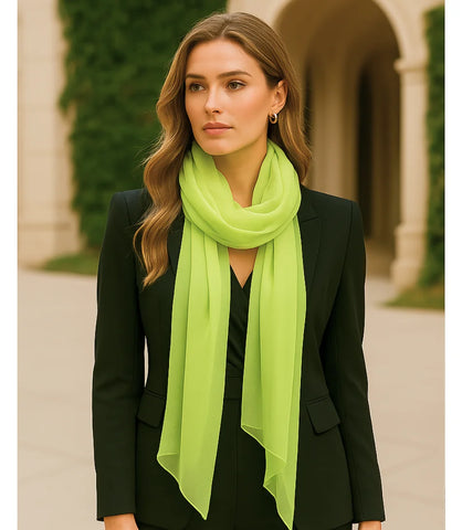 Echarpe Feminina de Seda Chiffon Elegante | Lizi