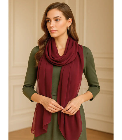 Echarpe Feminina de Seda Chiffon Elegante | Lizi