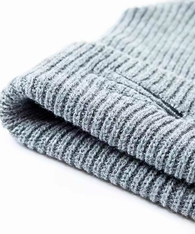 Comprar gorro feminino tricot orelha de gato pompom pelúcia bordado bigode canelado inverno fofo barato ANELLIMN