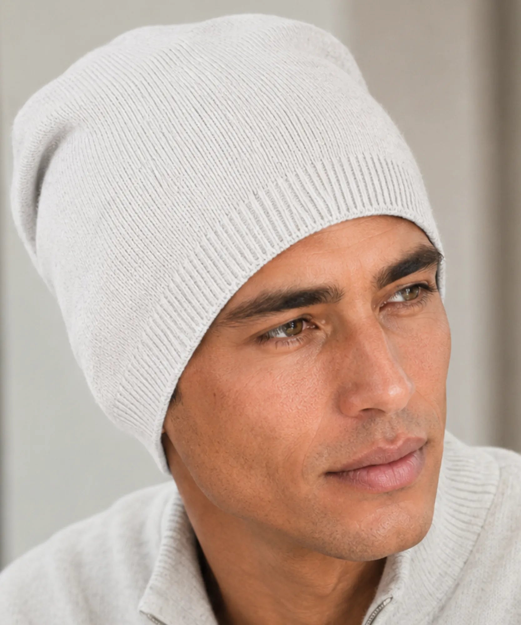 Comprar gorro masculino tricô canelado liso touca de inverno resistente e confortável barata em promoção Anellimn