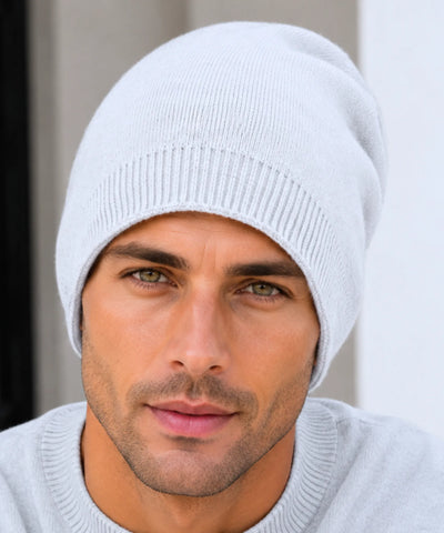 Comprar gorro masculino tricô canelado liso touca de inverno resistente e confortável barata em promoção Anellimn