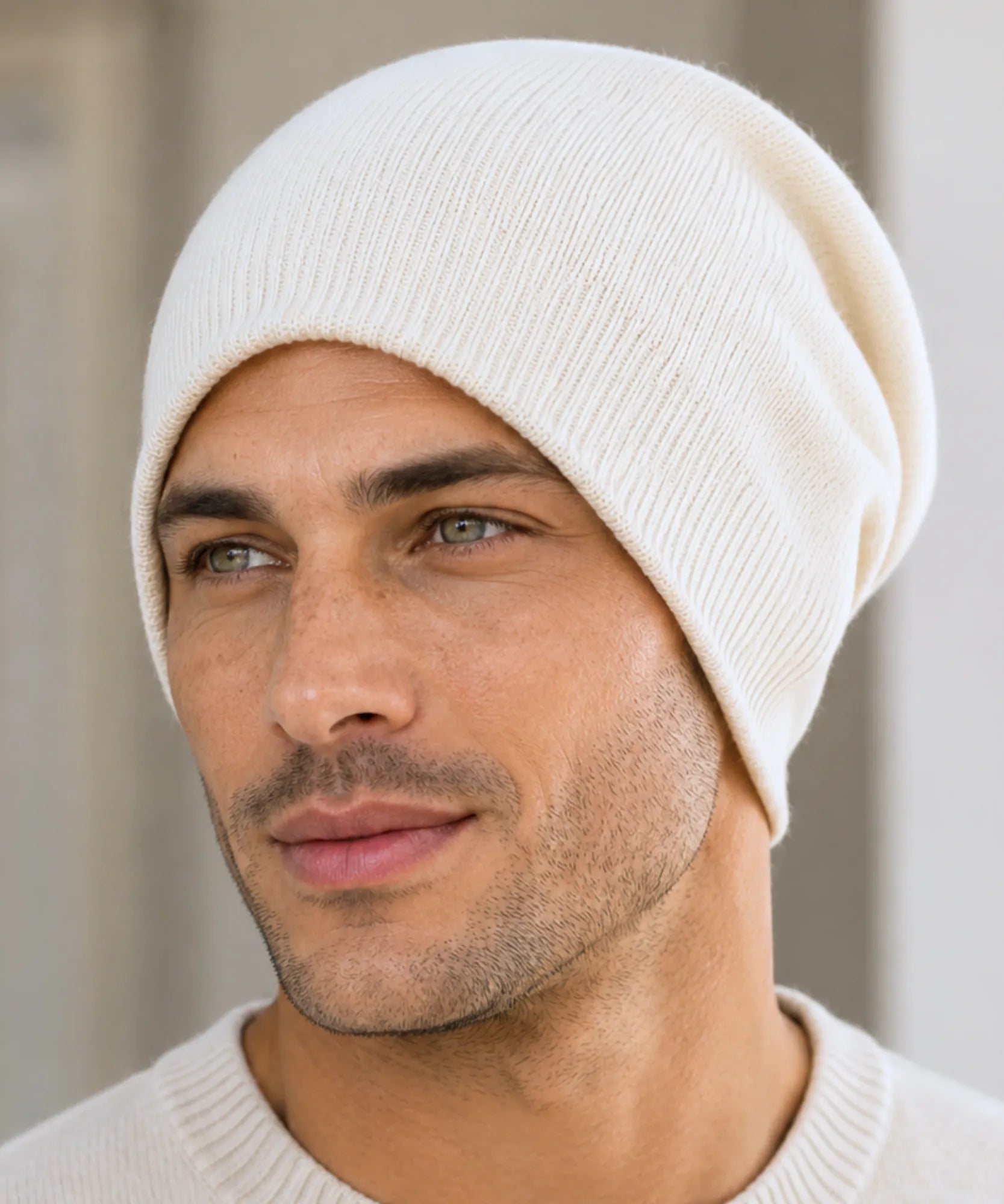 Comprar gorro masculino tricô canelado liso touca de inverno resistente e confortável barata em promoção Anellimn
