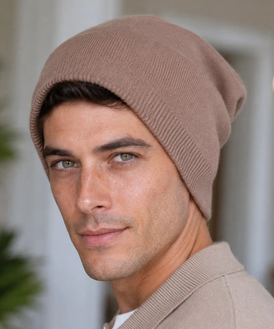 Comprar gorro masculino tricô canelado liso touca de inverno resistente e confortável barata em promoção Anellimn