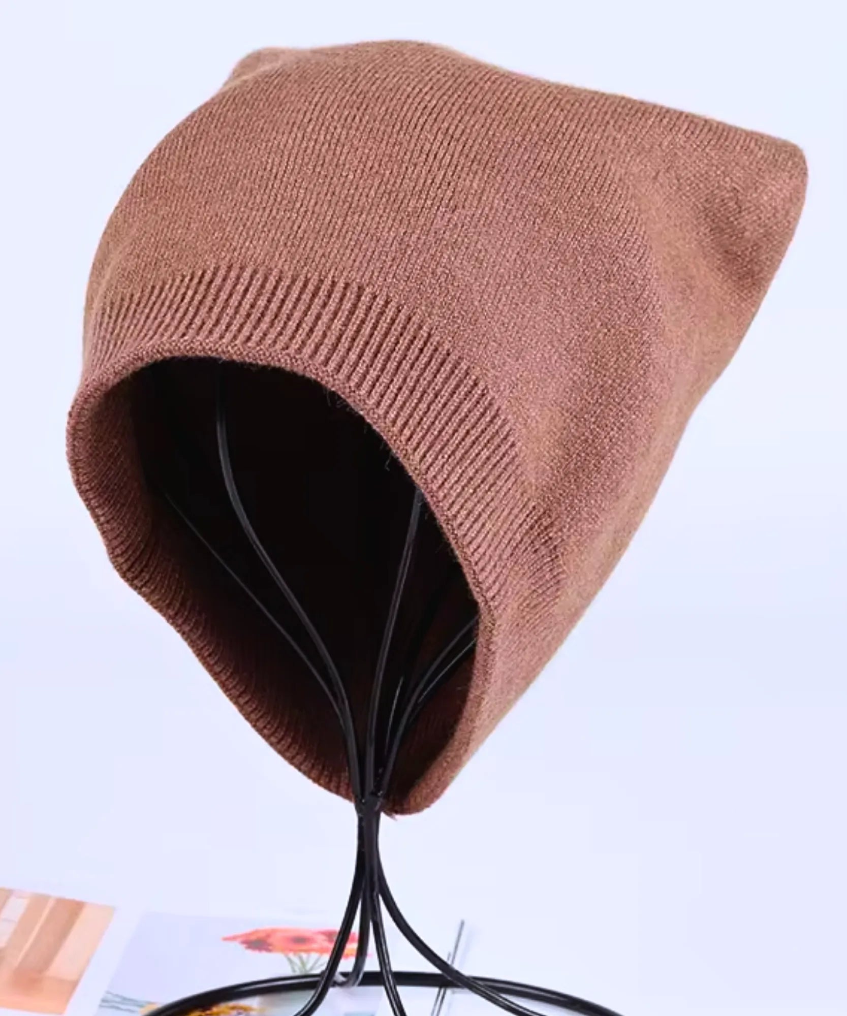 Comprar gorro masculino tricô canelado liso touca de inverno resistente e confortável barata em promoção Anellimn