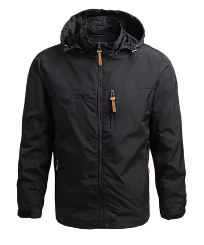 Comprar jaqueta corta vento masculina impermeável com capuz ajustável outdoor trekking camping barato em promoção Anellimn