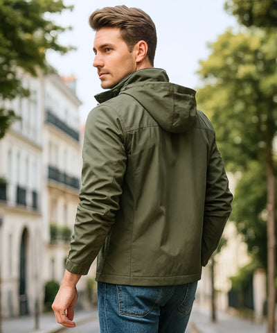 Jaqueta Corta Vento Masculina Impermeável Capuz Outdoor Premium