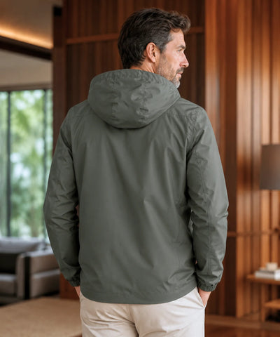 Comprar jaqueta corta vento masculina impermeável com capuz ajustável outdoor trekking camping barato em promoção Anellimn