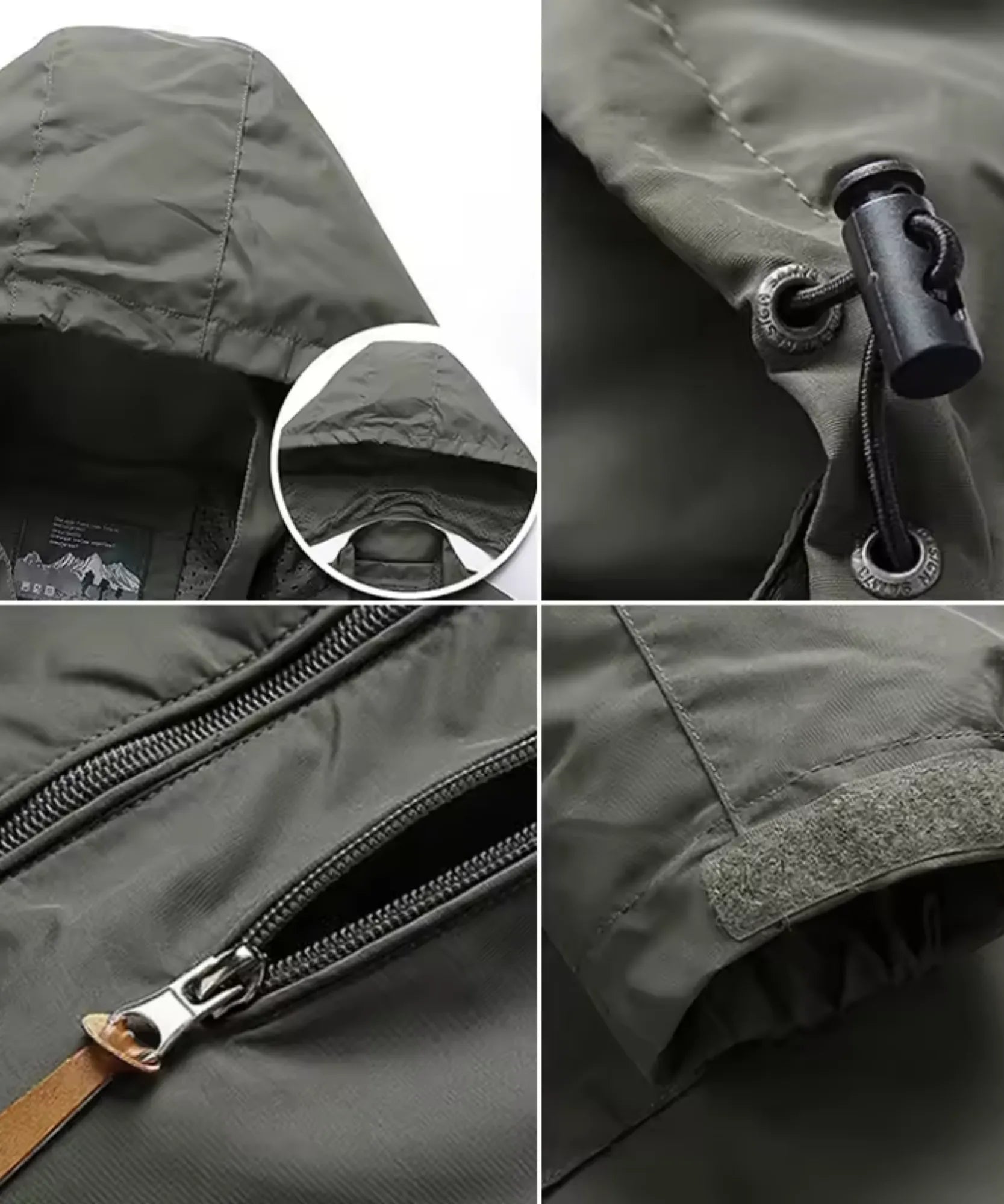 Comprar jaqueta corta vento masculina impermeável com capuz ajustável outdoor trekking camping barato em promoção Anellimn