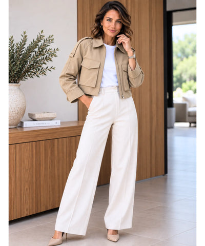 Comprar jaqueta cropped feminina curta manga longa em promoção Anellimn
