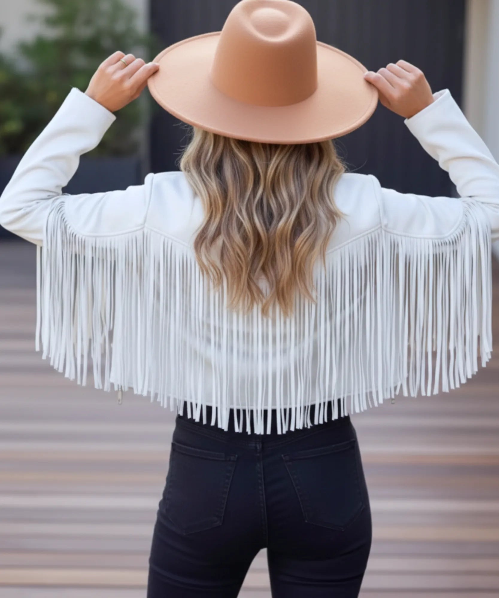 Comprar jaqueta feminina camurça com franja western boho vintage premium barata em promoção frete grátis
