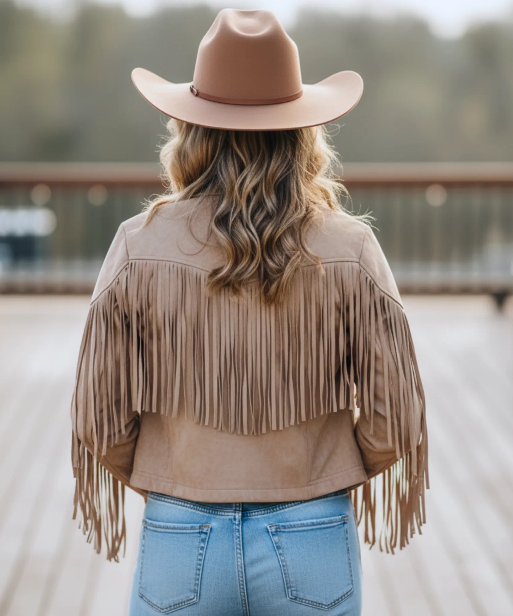 Comprar jaqueta feminina camurça com franja western boho vintage premium barata em promoção frete grátis