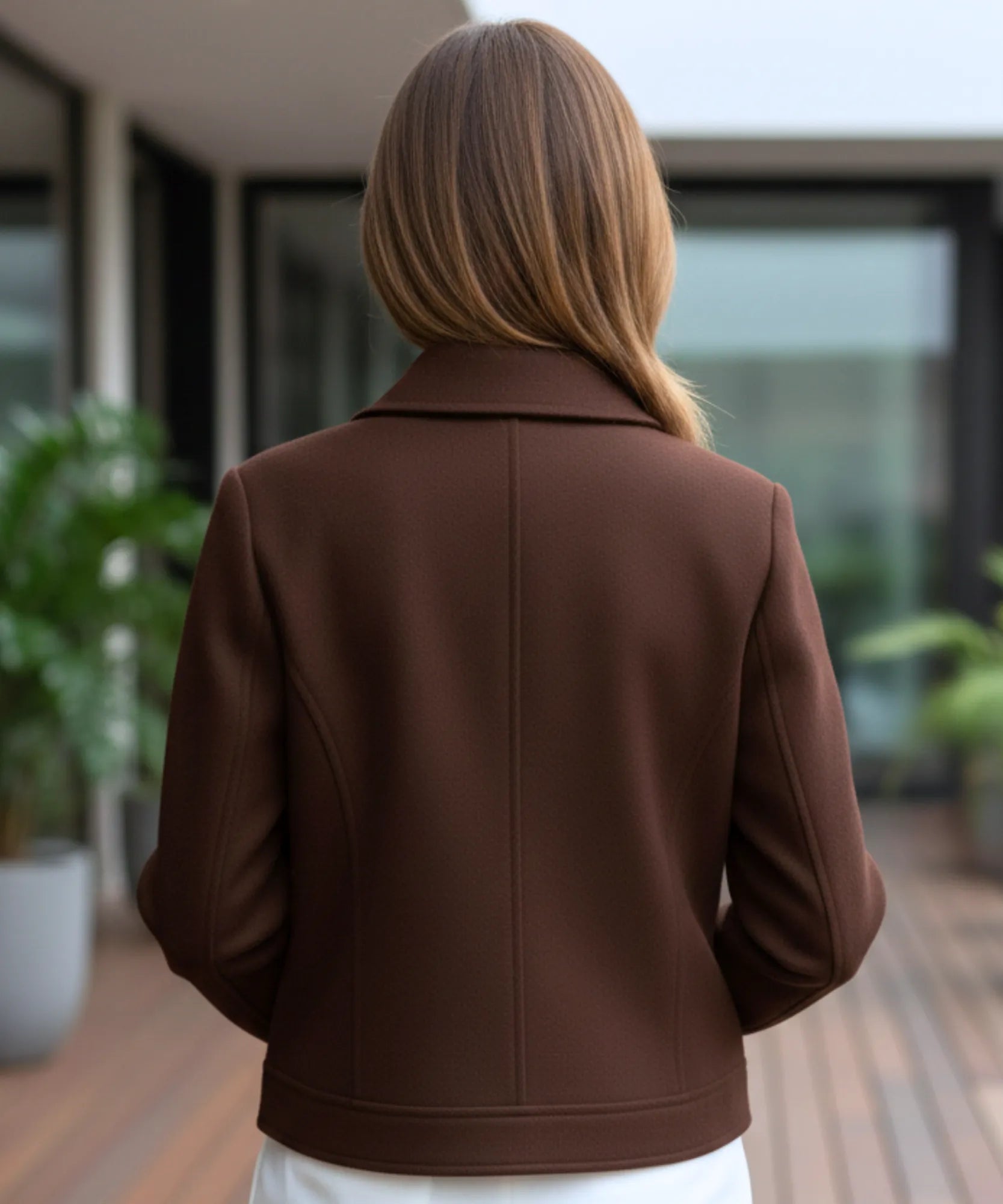 Comprar jaqueta feminina de lã batida com zíper dourado e bolsos frontais estilosos para dias frios com elegância barato ZARA