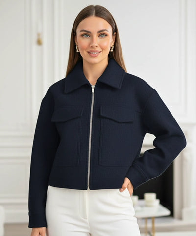 Jaqueta Oversized Feminina Lã Bouclê Elegante | Deisa