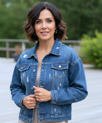 Comprar Jaqueta Jeans Feminina Oversized Denim Premium corte moderno durável casual barato ZARA