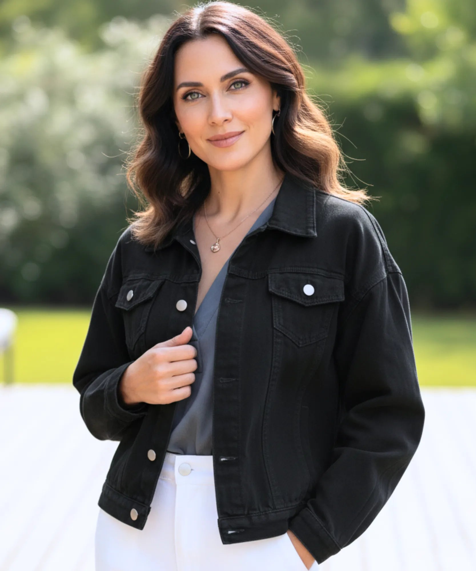 Comprar Jaqueta Jeans Feminina Oversized Denim Premium corte moderno durável casual barato ZARA