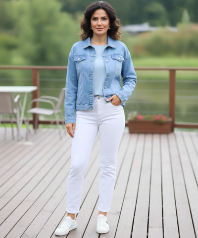 Jaqueta Jeans Feminina Oversized Denim Premium | Dalile