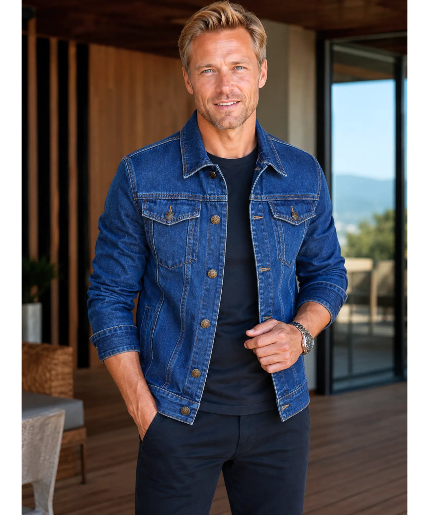 Comprar jaqueta jeans masculina casual premium clássica urbana vintage barato em promoção ZARA