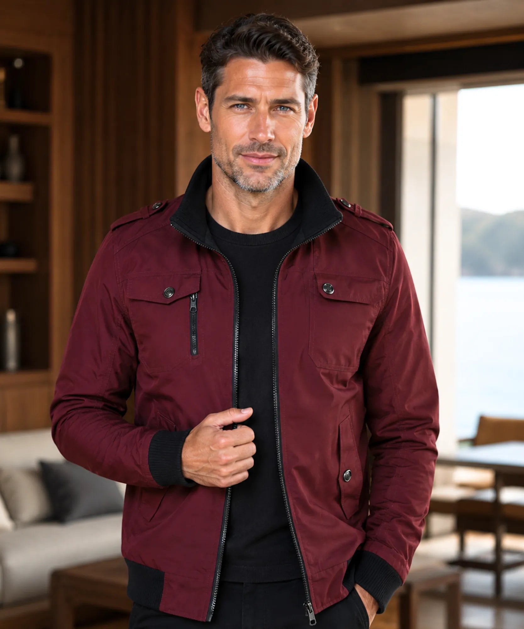Comprar jaqueta masculina militar bomber casual urbana premium inverno barato em promoção ZARA