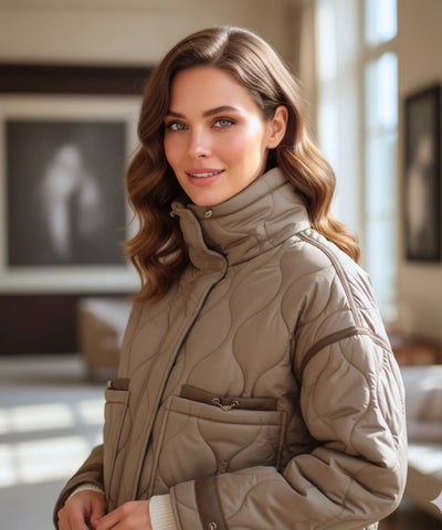 Jaqueta Puffer Feminina Acolchoada Oversized Inverno | Are