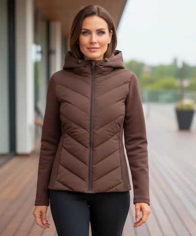 Comprar Jaqueta Puffer Feminina Poliamida Acolchoada Capuz Impermeável Inverno Térmica em promoção ZARA