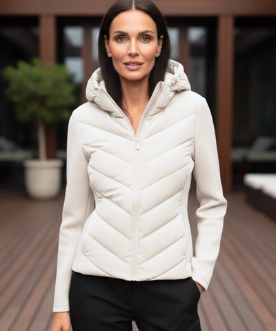 Comprar Jaqueta Puffer Feminina Poliamida Acolchoada Capuz Impermeável Inverno Térmica em promoção ZARA