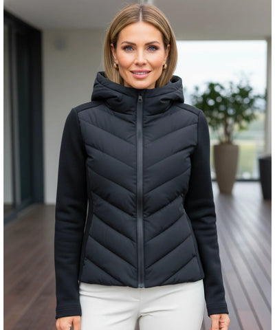 Comprar Jaqueta Puffer Feminina Poliamida Acolchoada Capuz Impermeável Inverno Térmica em promoção ZARA