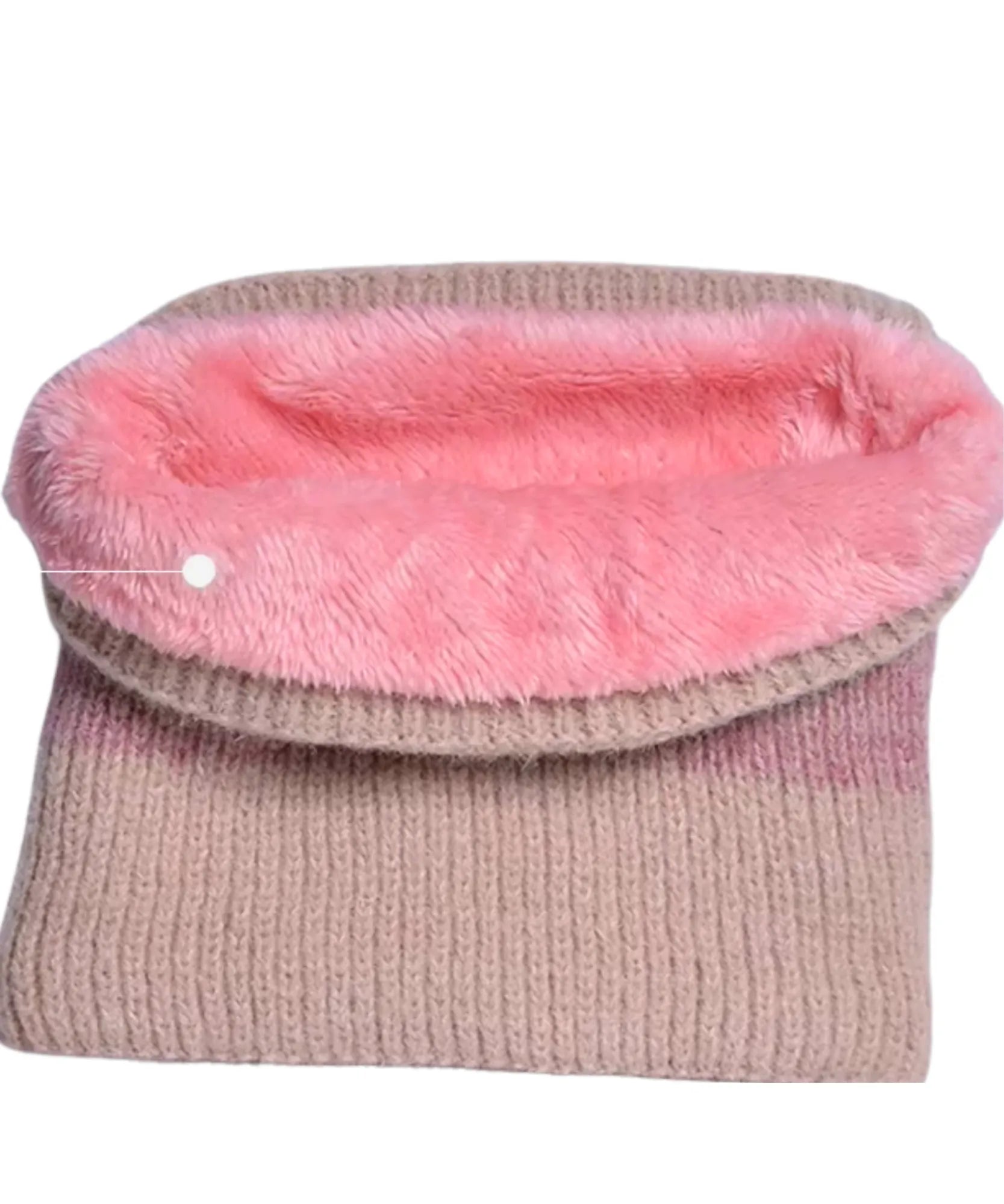 Comprar kit touca e cachecol feminino tricot oversized forro veludo gola circular inverno 2 peças barata em promoção ANELLIMN  