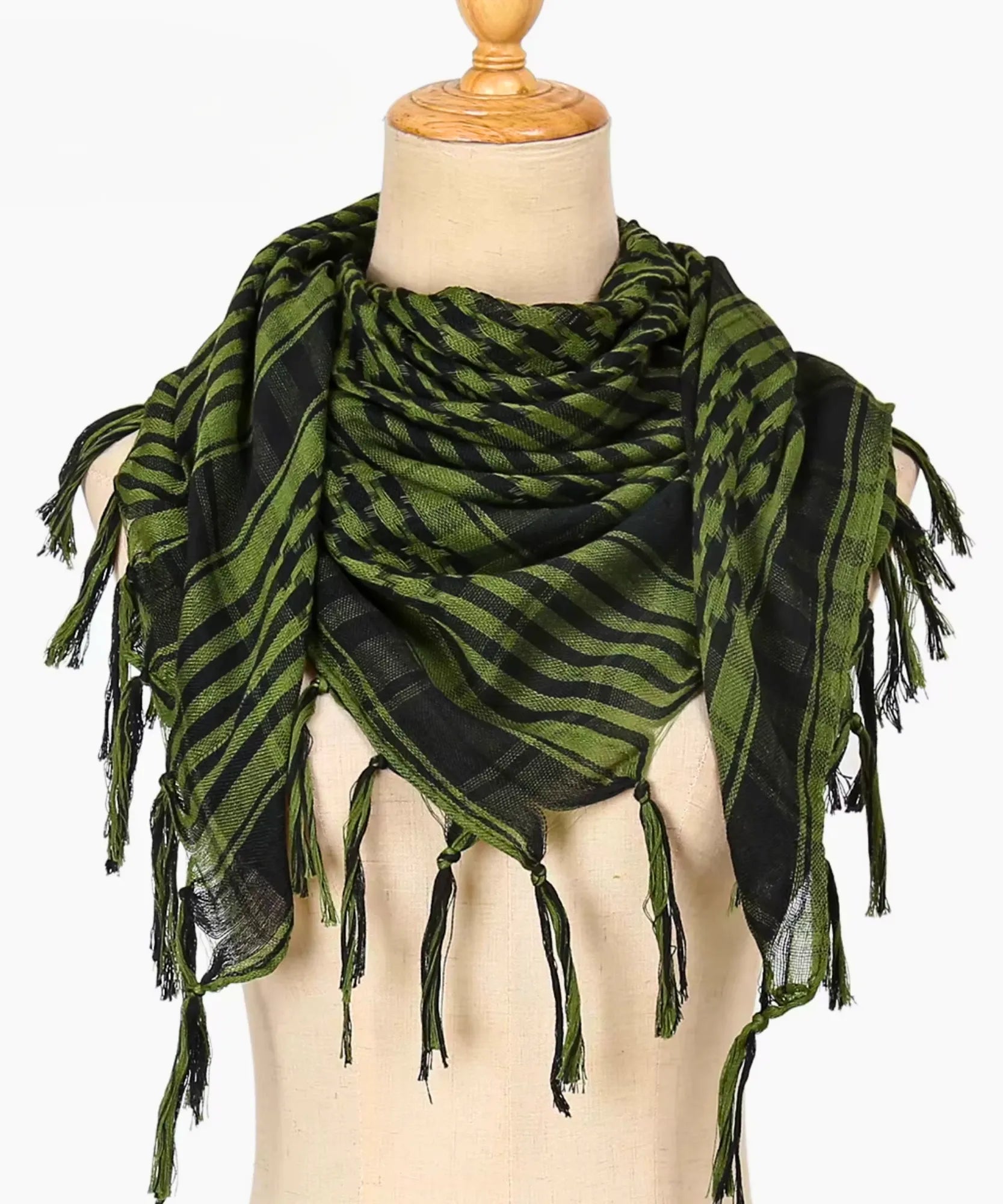 Comprar lenço xadrez masculino com franjas cachecol quadrado 98x98 cm leve respirável estilo urbano barato em promoção ANELLIMN