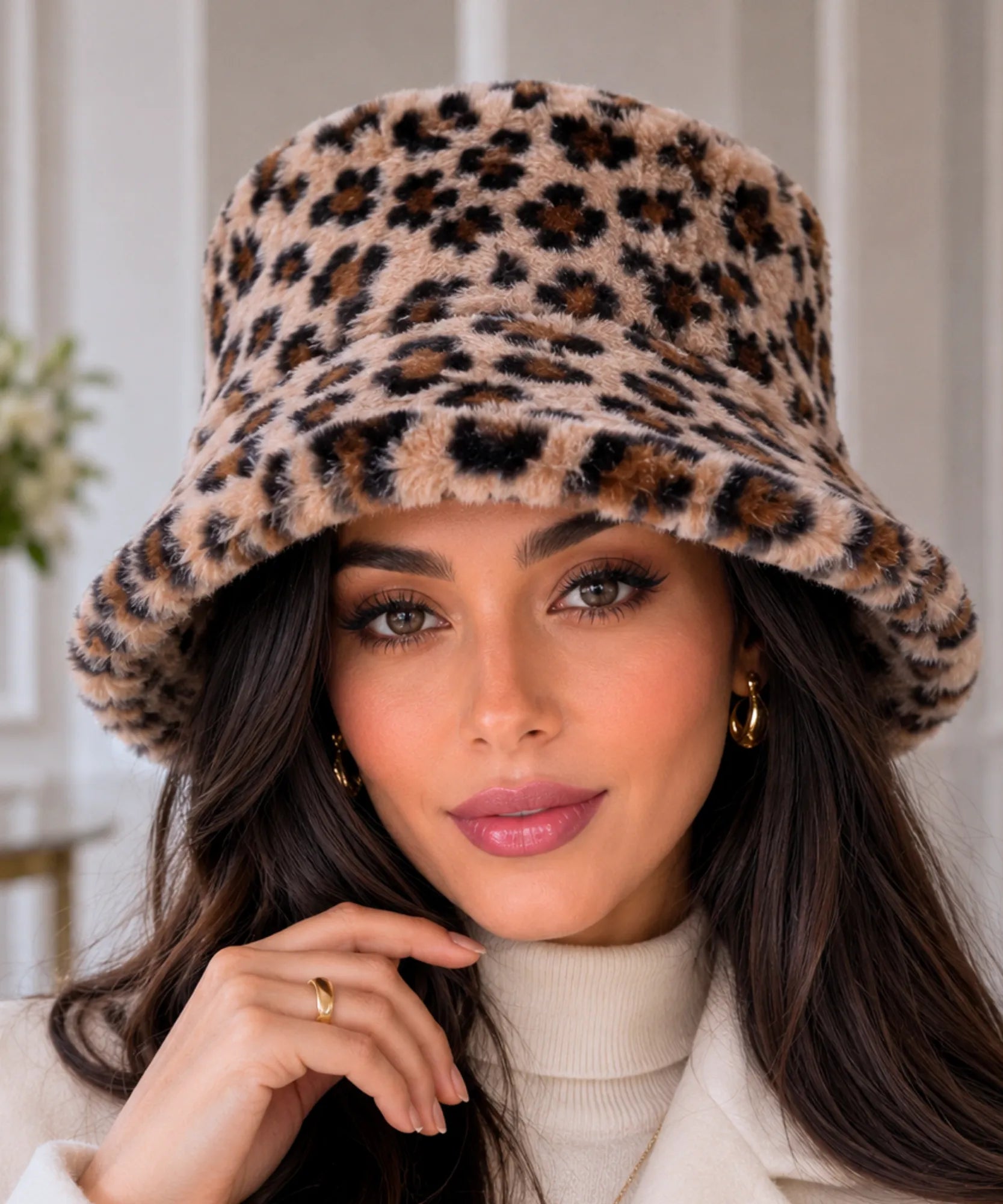 Comprar chapéu bucket feminino plush pelúcia premium macio proteção solar em promoção ANELLIMN