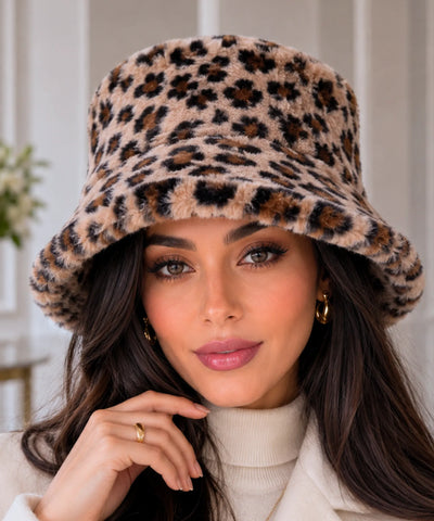 Comprar chapéu bucket feminino plush pelúcia premium macio proteção solar em promoção ANELLIMN