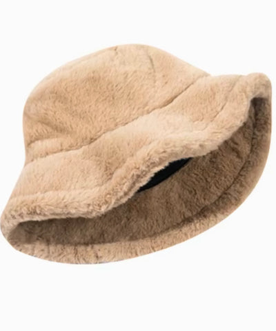 Comprar chapéu bucket feminino plush pelúcia premium macio proteção solar em promoção ANELLIMN