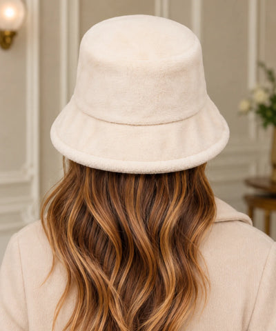 Comprar chapéu bucket feminino plush pelúcia premium macio proteção solar em promoção ANELLIMN