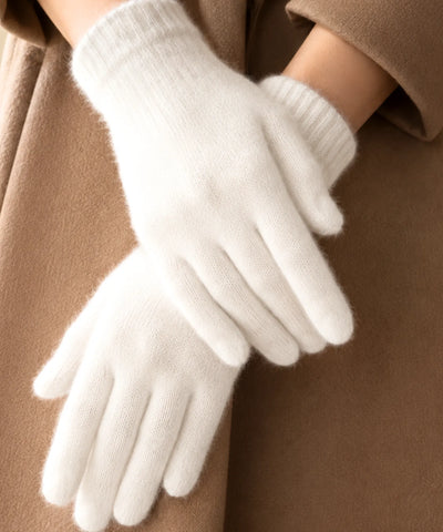 Comprar luva de frio feminina tricot felpuda elastano inverno macia elegante várias cores barata em promoção ANELLIMN