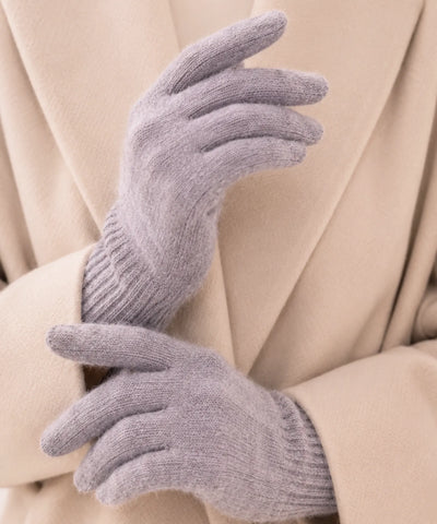 Comprar luva de frio feminina tricot felpuda elastano inverno macia elegante várias cores barata em promoção ANELLIMN