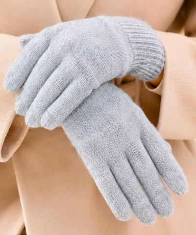 Comprar luva de frio feminina tricot felpuda elastano inverno macia elegante várias cores barata em promoção ANELLIMN